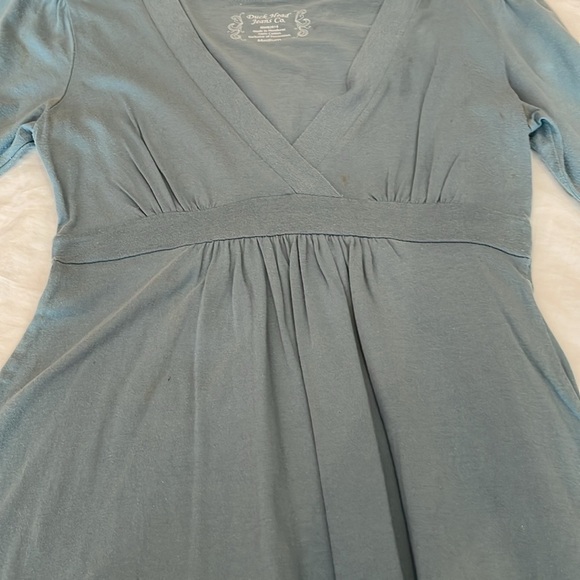 Duckhead Seafoam Blue Babydoll Top With Empire Waist - Picture 3 of 8